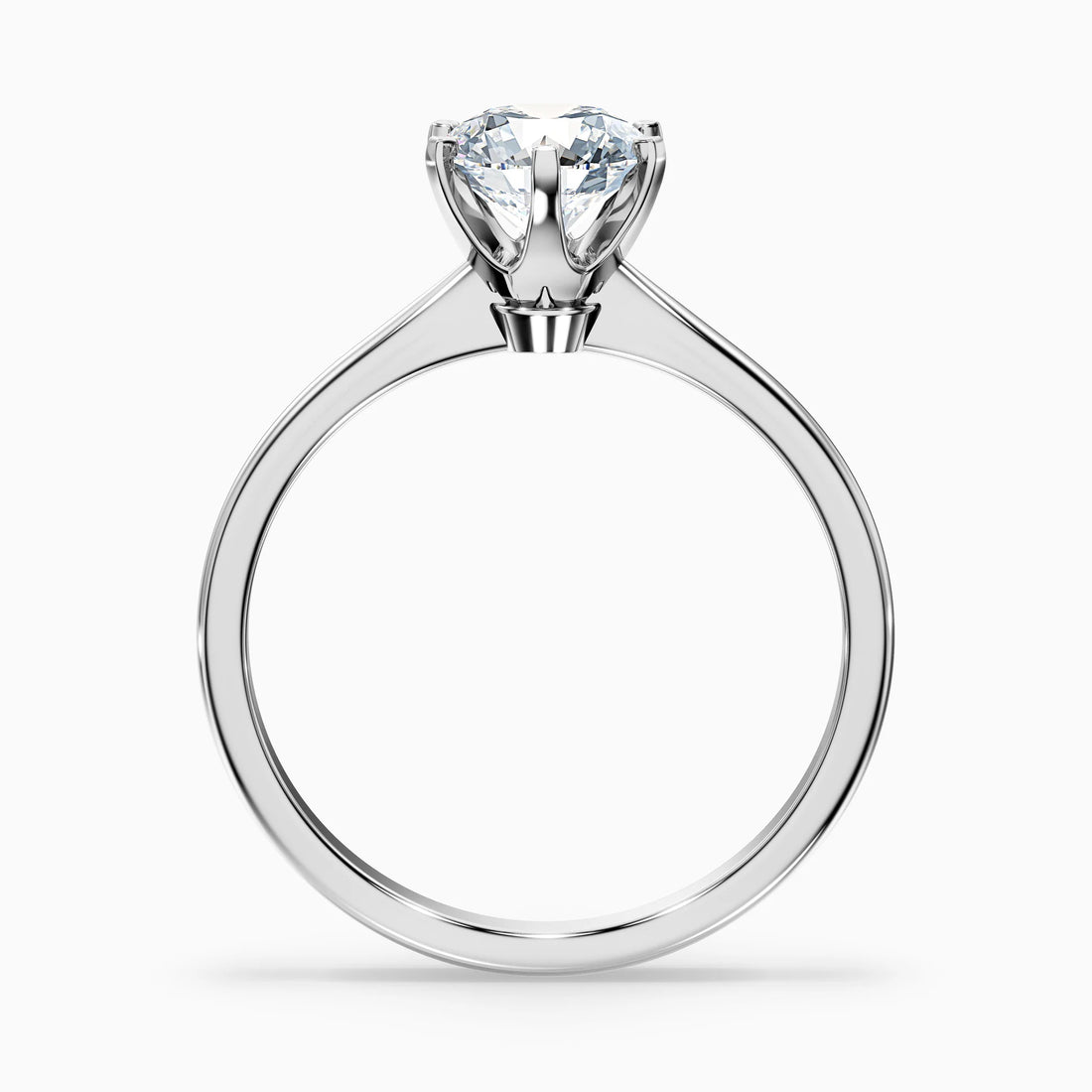 Heather Round Solitaire Moissanite Promise Ring