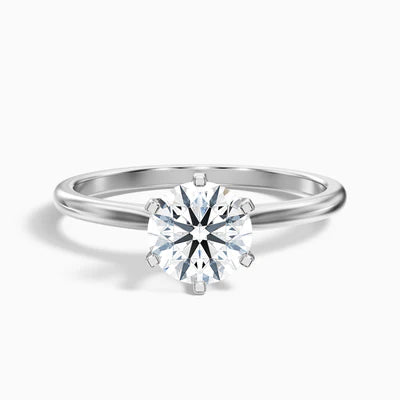 Classic Round Cut Moissanite Promise Ring